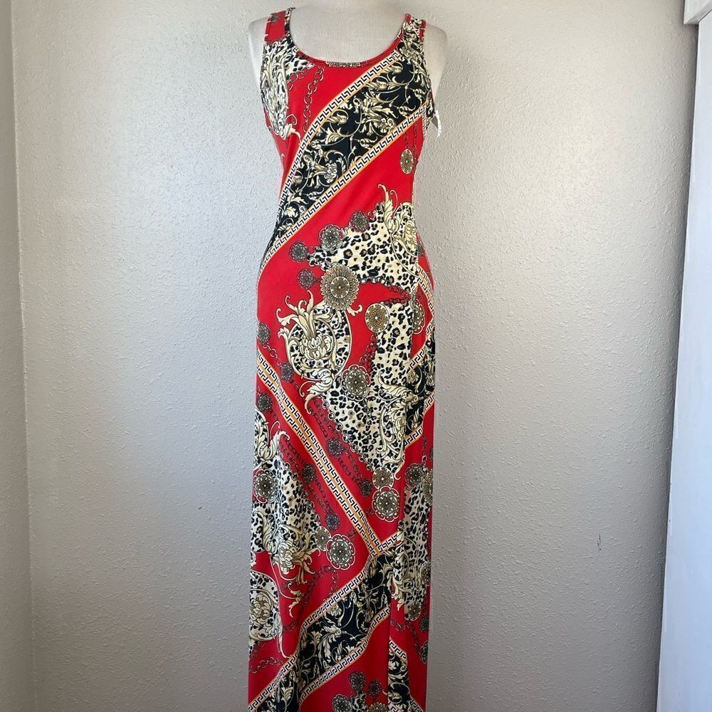 NWT Bailey Blue Thai Style Maxi Dress Size M